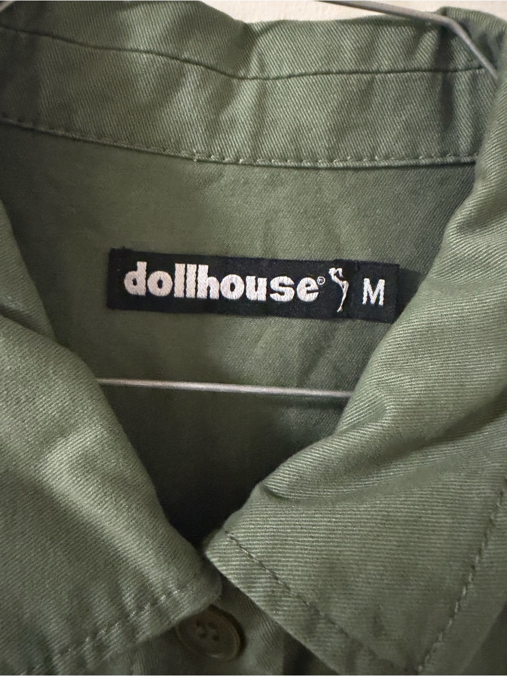 Dollhouse Olive Green Embroidered Utility Jacket with Birds - Picture 3 of 3